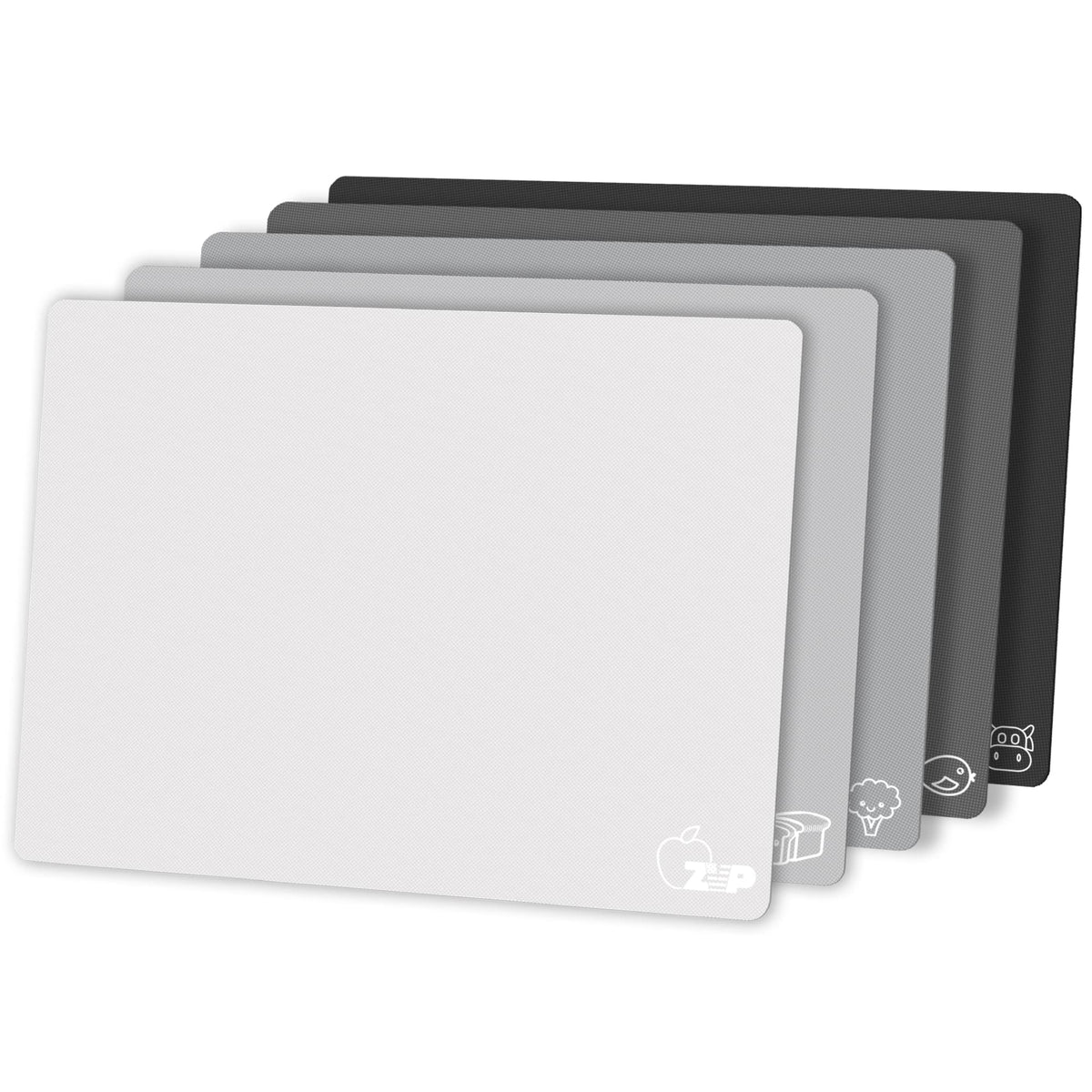 ZVP cutting board set white gradient board ideal for fruit prep.