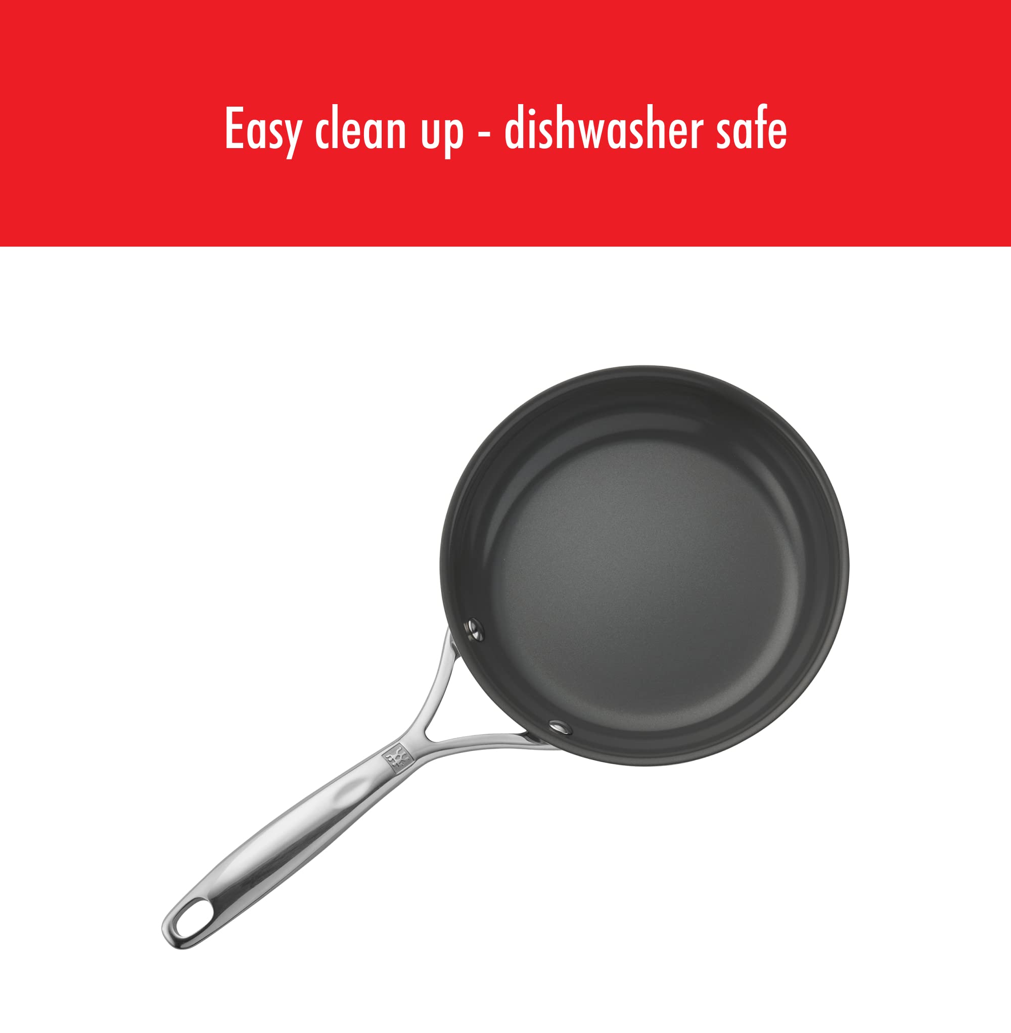 ZWILLING Energy Plus dishwasher-safe pan for easy cleanup.