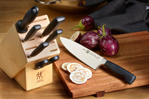 ZWILLING Four Star Anniversary bread knife delivering clean slices.