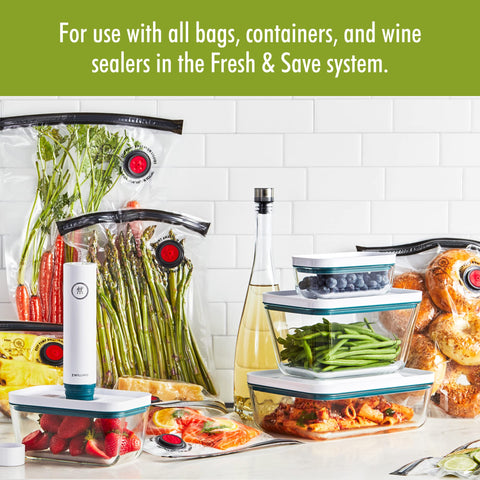 ZWILLING Fresh & Save bags and containers extend freshness for weekly shopping.