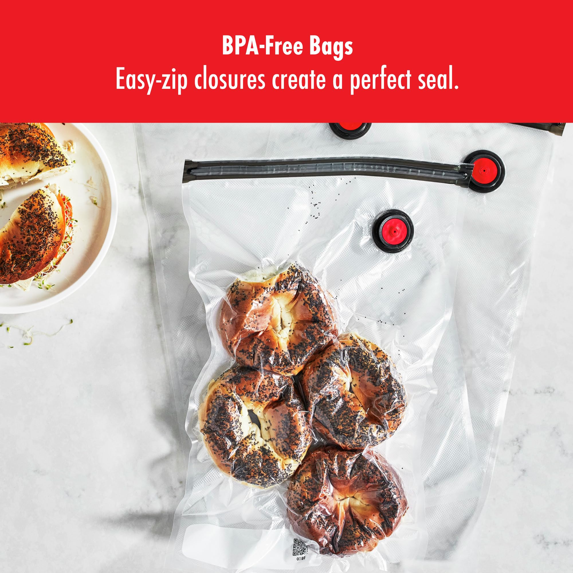 ZWILLING Fresh & Save easy-zip closure delivers spill-free sealing.