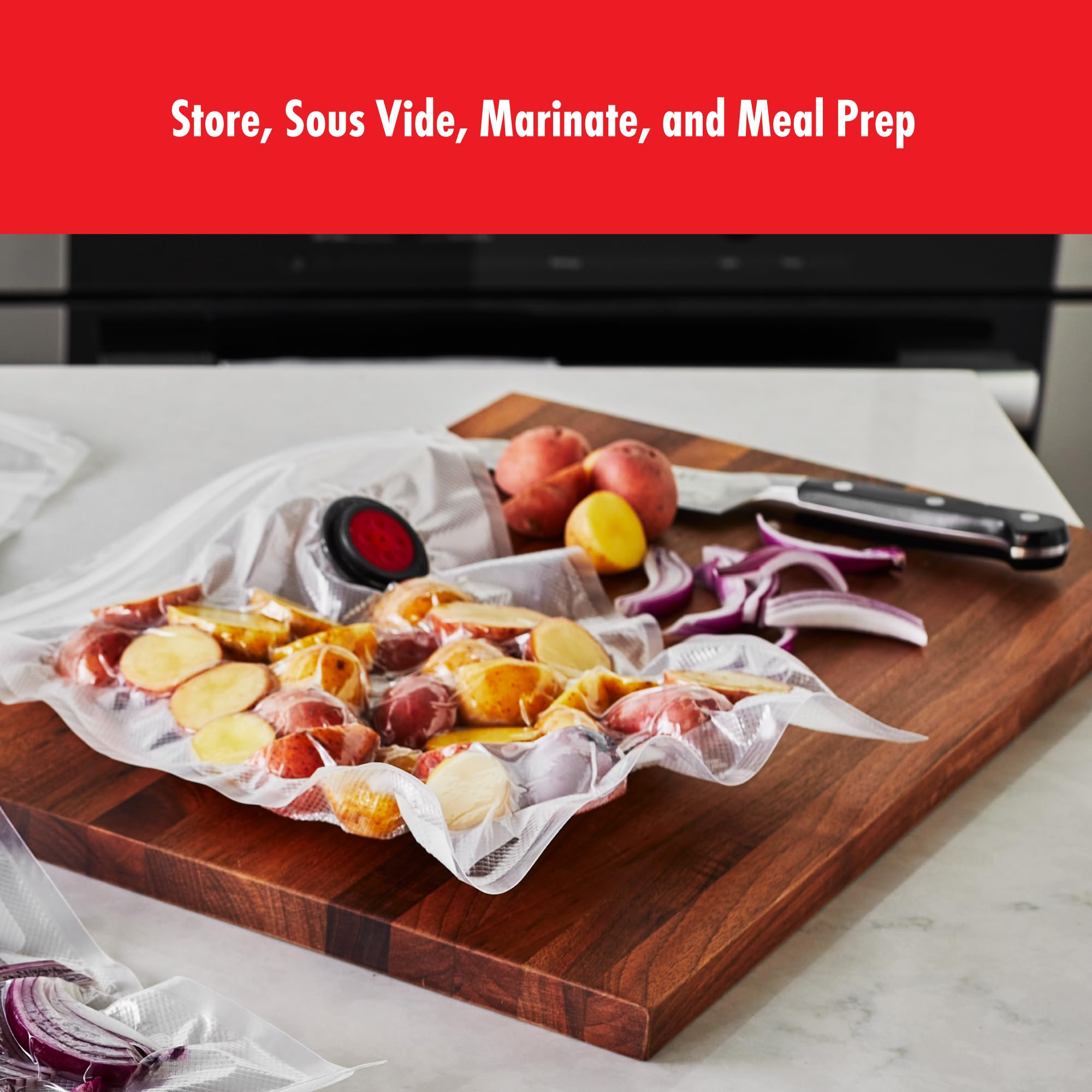 ZWILLING Fresh & Save large bags, perfect for freezing dinners and bulky ingredients.