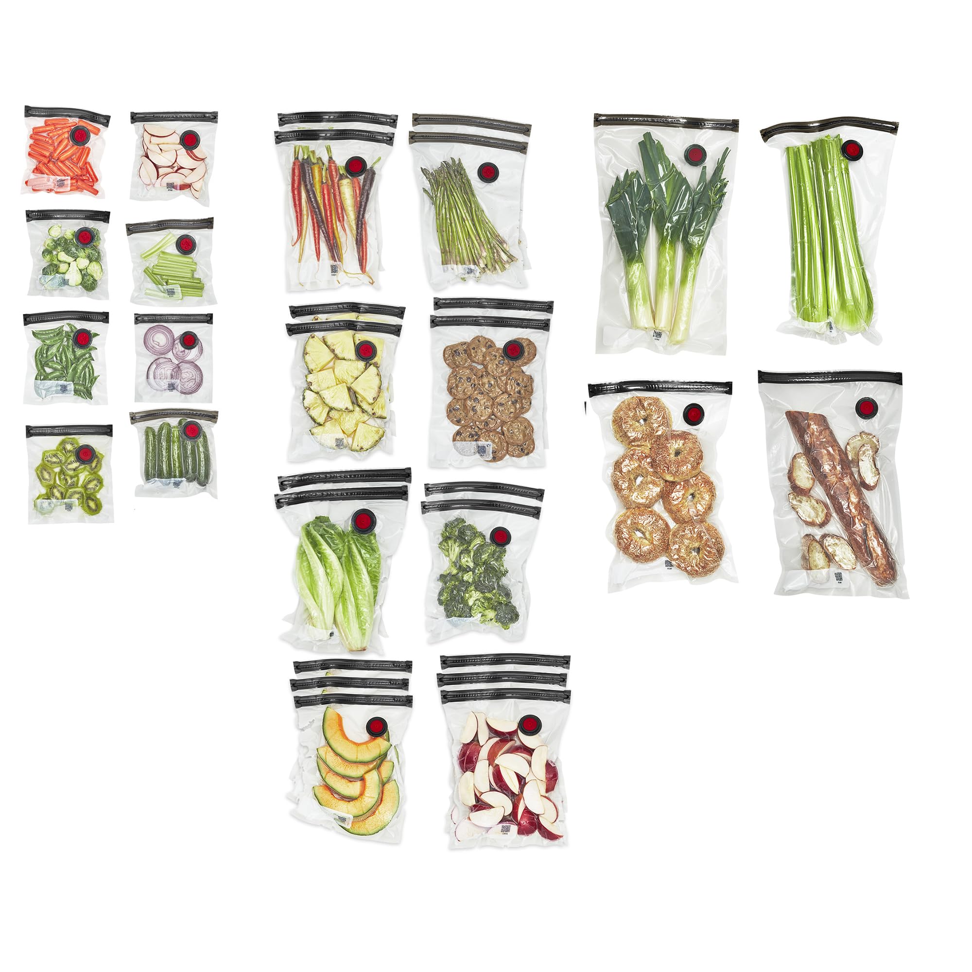 ZWILLING Fresh & Save small bags keep prepped ingredients fresh with a tight seal.