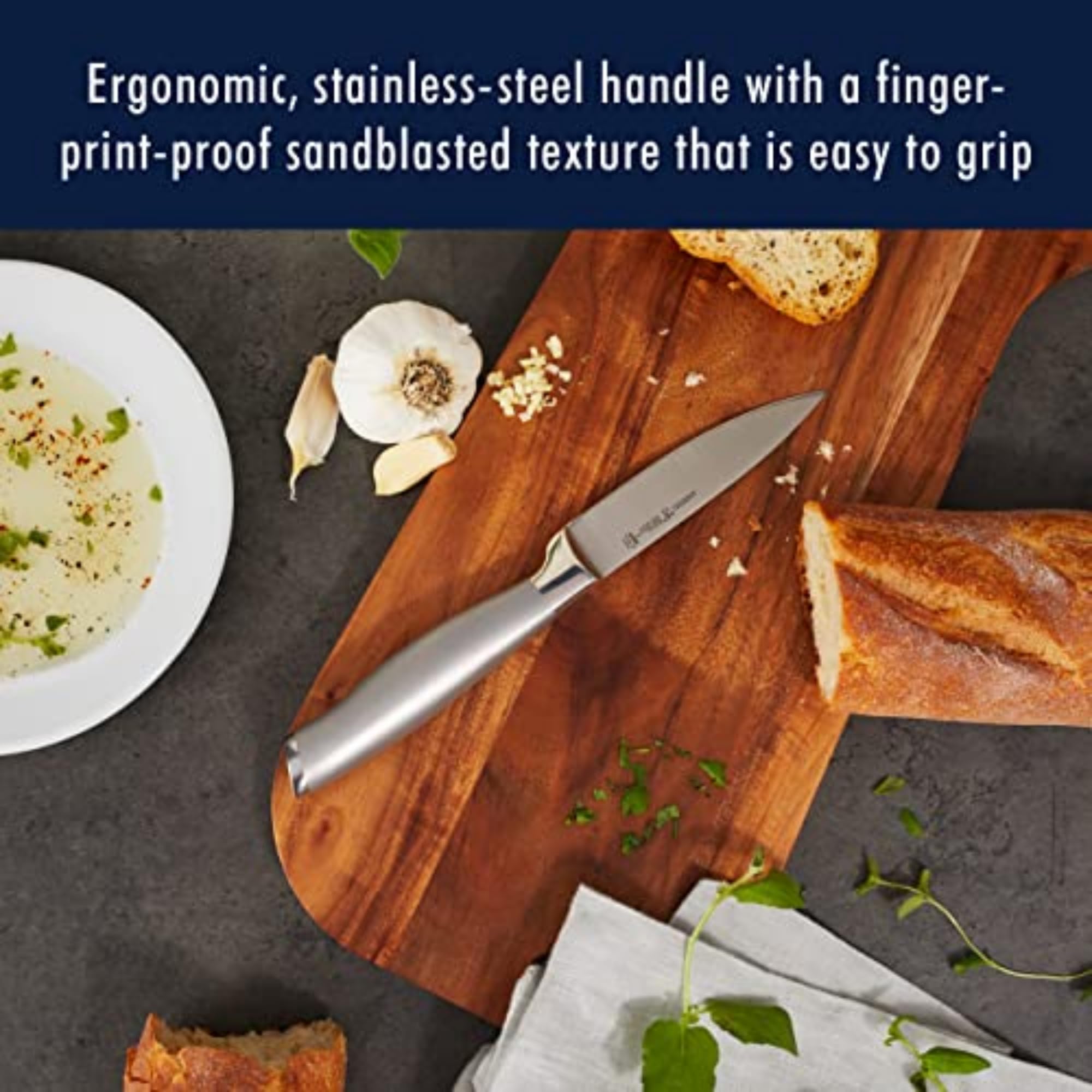 ZWILLING Modernist 4.5-inch steak knives for precise meat portions.
