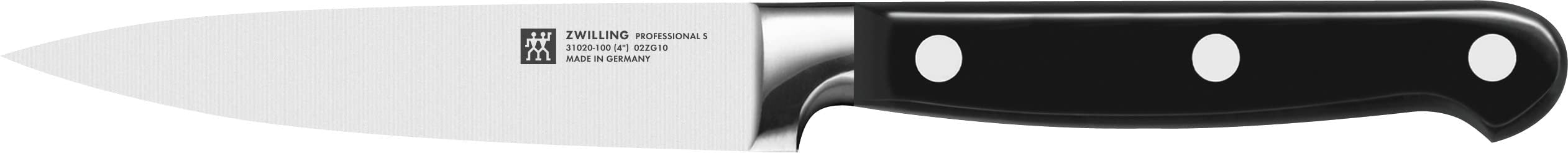 Zwilling Professional S one-piece forged steel for durability.