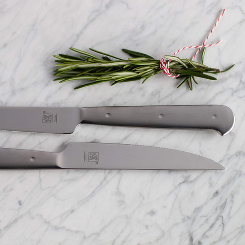 ZWILLING knives slice thick cuts with precise, controlled motion.