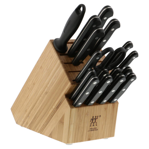 ZWILLING Twin Gourmet Classic knife block set keeps knives organized for efficient prep.