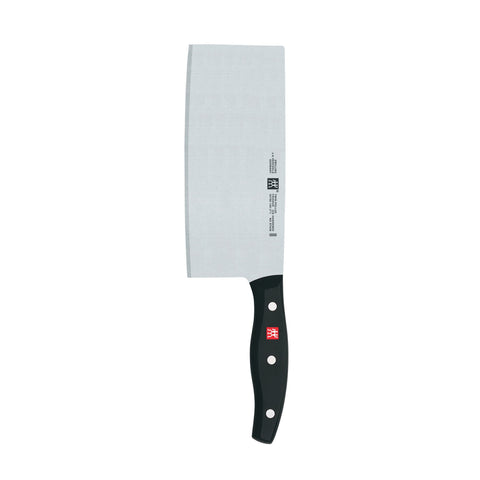 ZWILLING Twin Signature 7 inch cleaver blade close-up for precise slicing and chopping