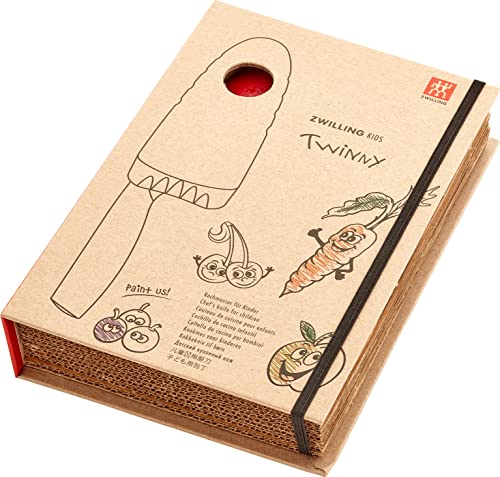 Zwilling Twinny packaging with book motif suggests a thoughtful gift.