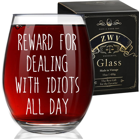 ZWV Reward stemless wine glass in a gift box, perfect for ready-to-gift occasions.