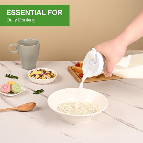 ZWYSLFCY airtight white flip lid helps preserve flavor and freshness.