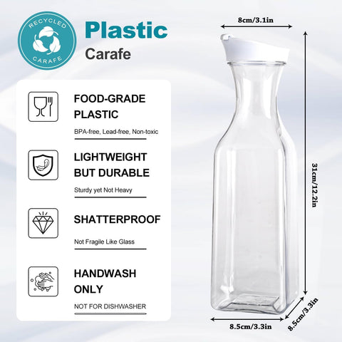 ZWYSLFCY square-base carafe offers fridge-friendly design and airtight sealing.