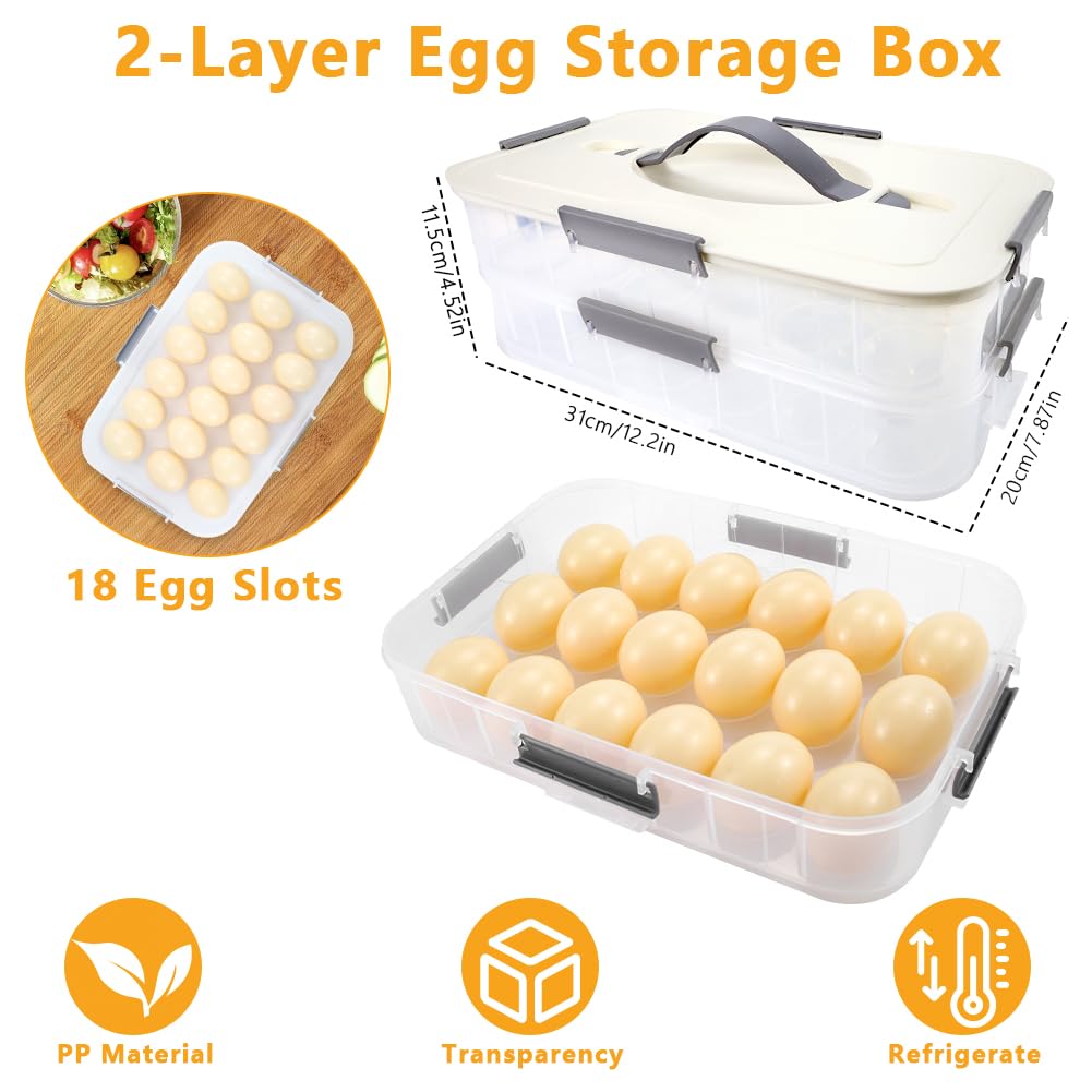 zxbaers egg tray handle design makes carrying deviled eggs easy during travel.