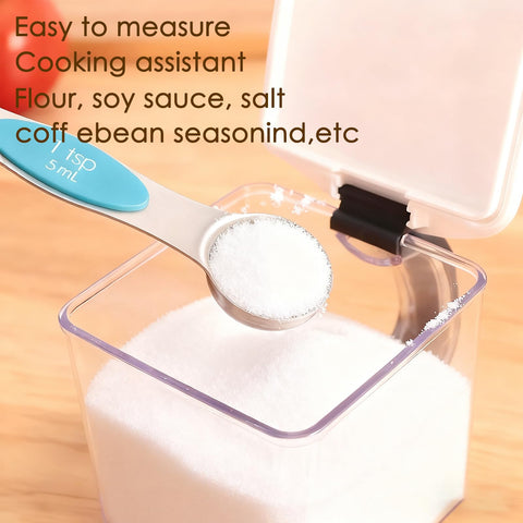 ZxlFiersp flat-bottom spoon design prevents spills on the counter