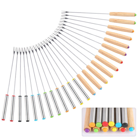 Zxmissu 24-pack nine-point-six-inch fondue forks for versatile cooking and entertaining.