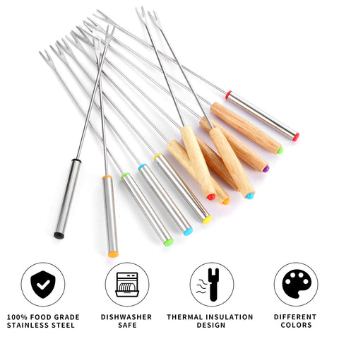 Zxmissu six-color tops help guests identify their own forks.