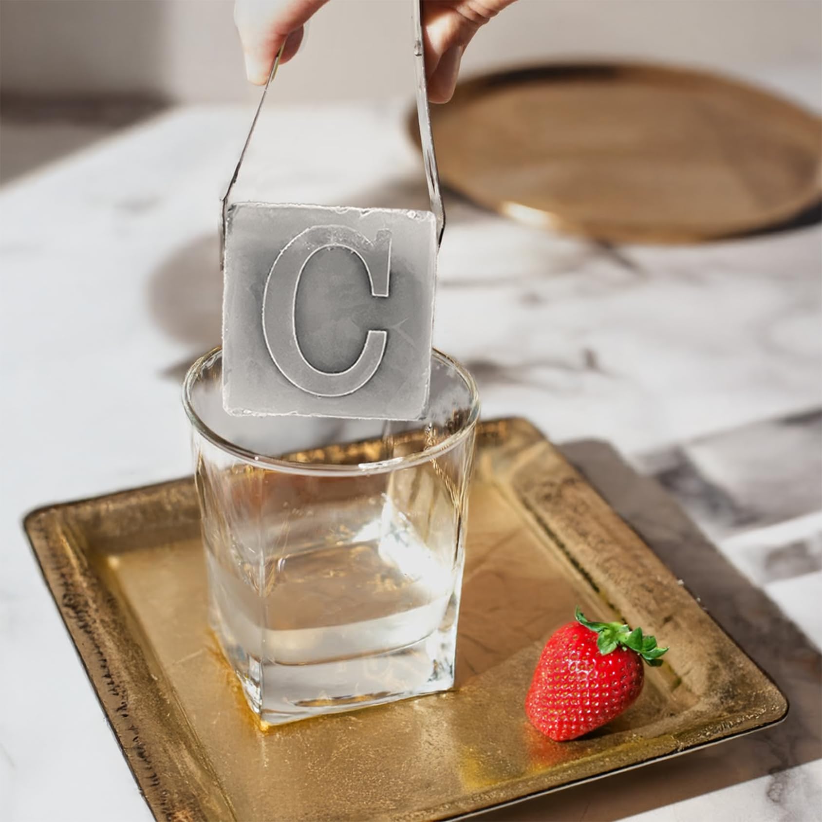 ZXYJJN 2-inch whiskey ice tray delivers slow melt and stylish presentation.