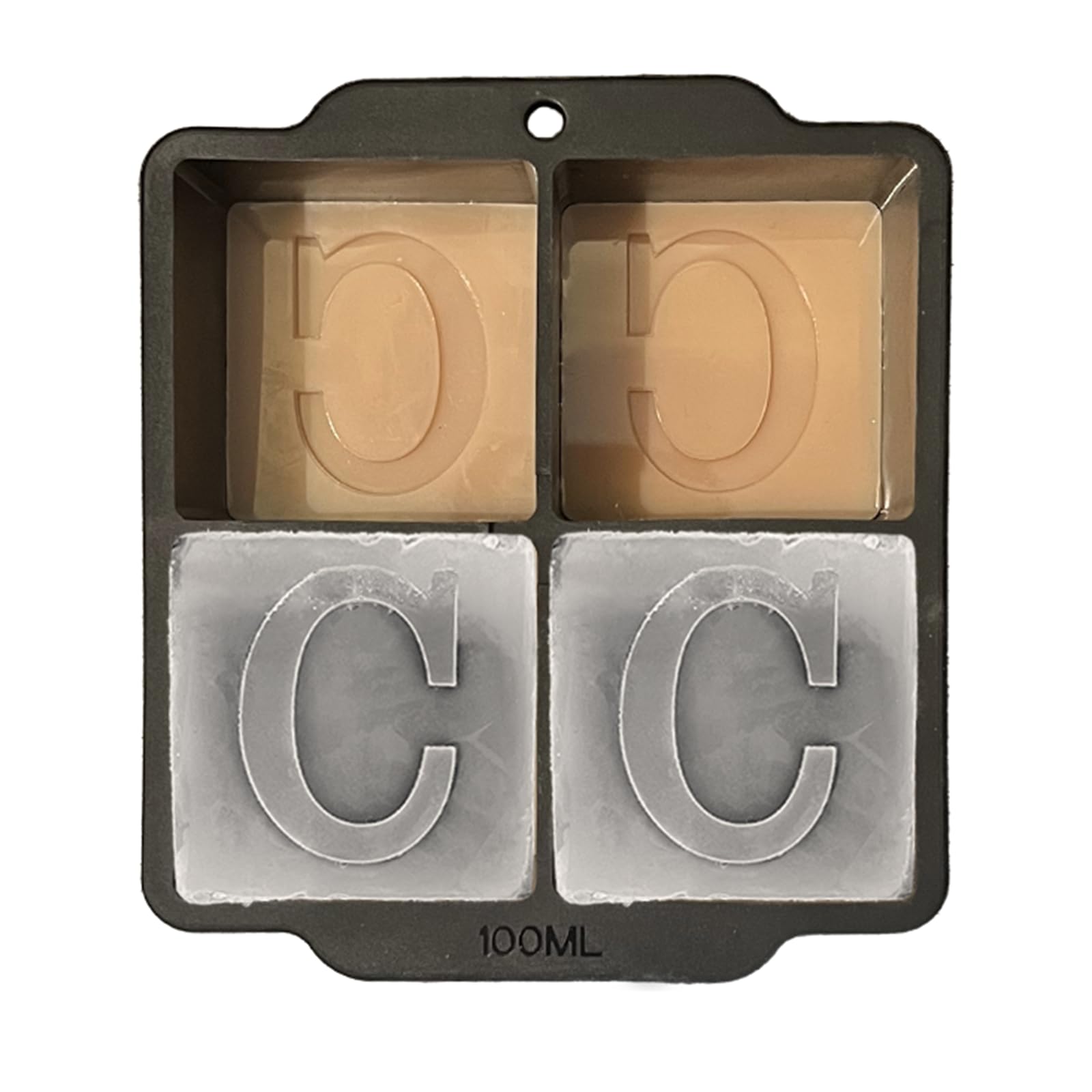 ZXYJJN monogrammed ice cubes mold with lid for elegant 2-inch cubes.