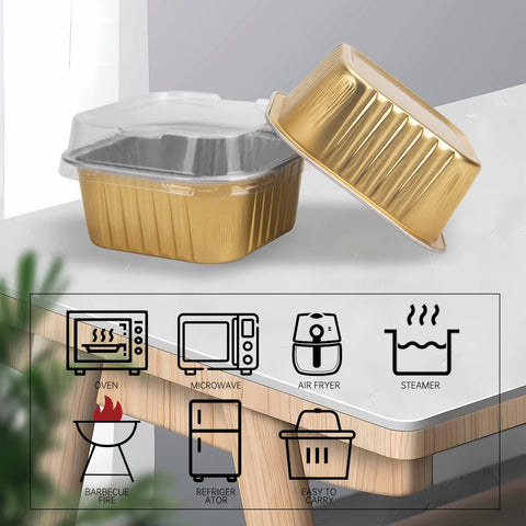 Zycozzn 5oz dessert cups with clear lids protect treats during serving.