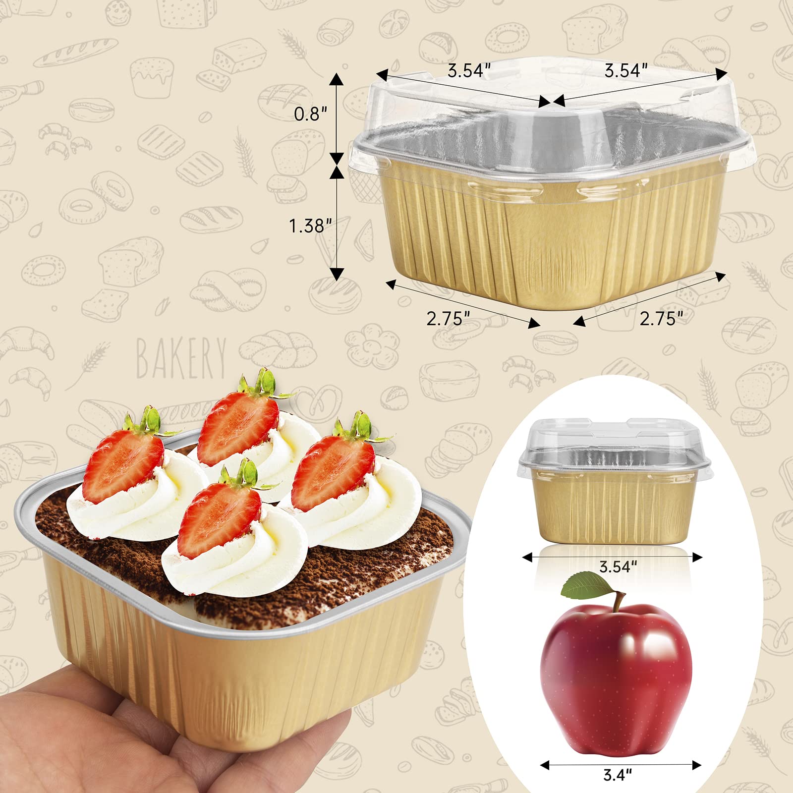 Zycozzn disposable ramekins stack neatly for easy transport at events.