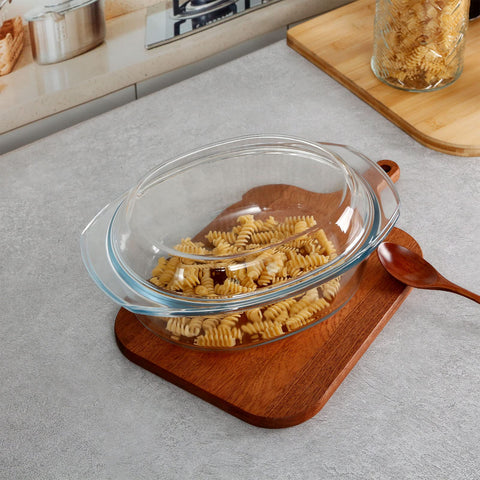 ZYER Mini-1 QT oval glass casserole for small dorm meals and easy cleanup.