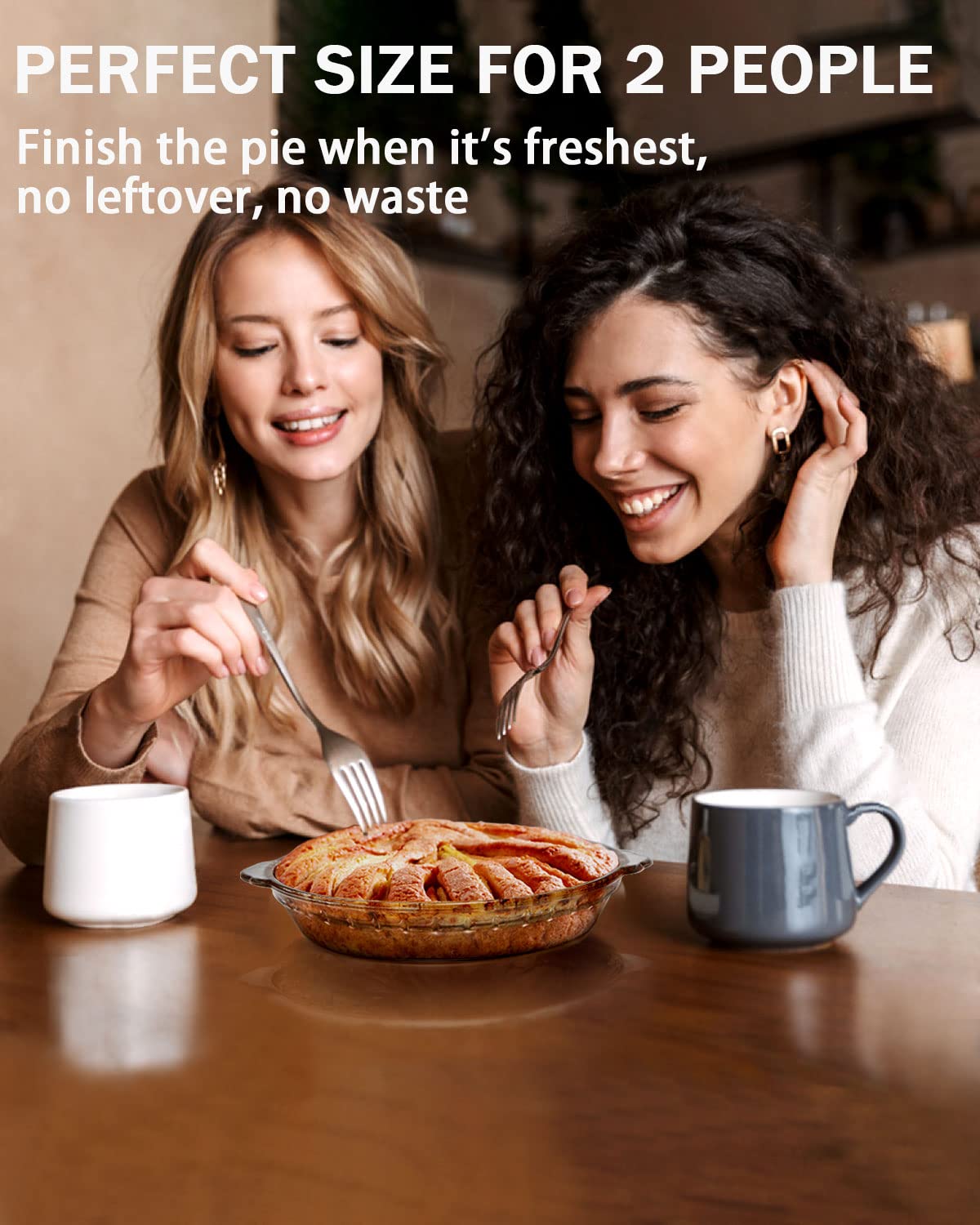 ZYER multifunction glass pie dish for baking, serving, and storing