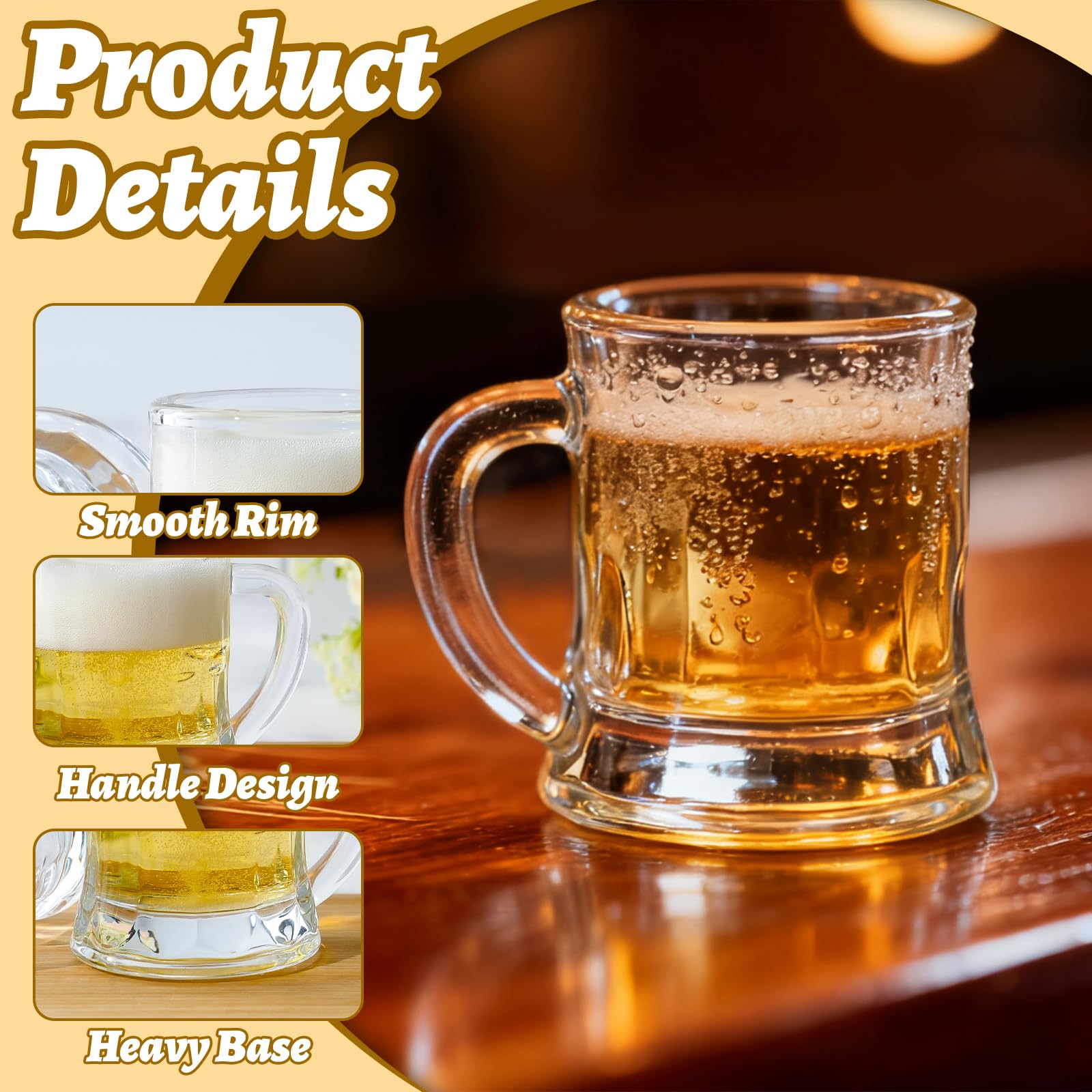 ZYFLSIYU freezable mini beer mug glasses for outdoor gatherings