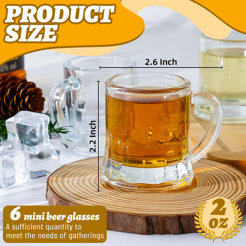 ZYFLSIYU clear 2 oz shot glasses with handles for tastings