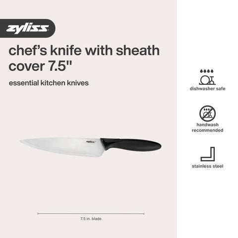 Zyliss travel-ready chef's knife for quick, confident on-the-go prep.