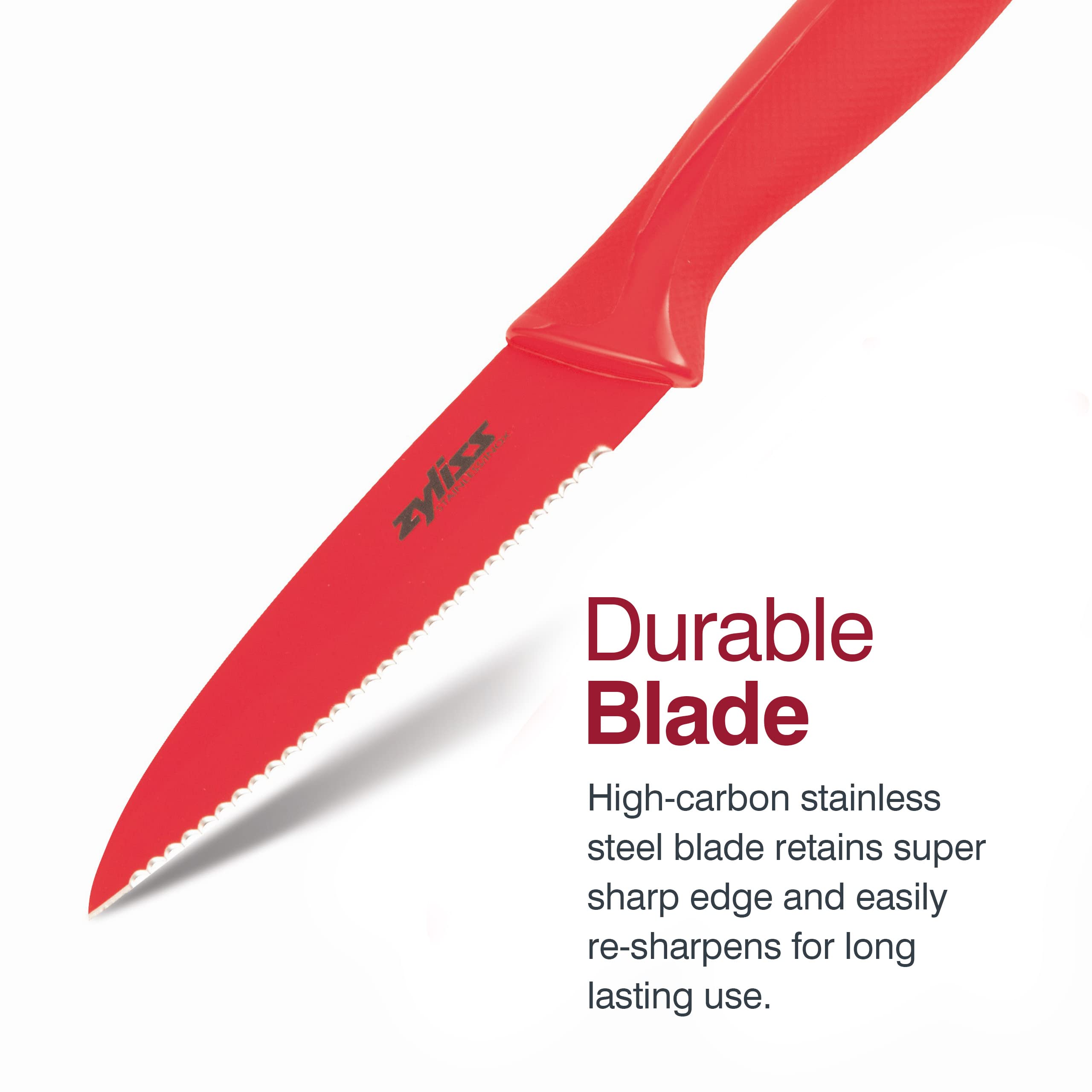 Zyliss dishwasher-safe paring knife simplifies cleaning after prep.