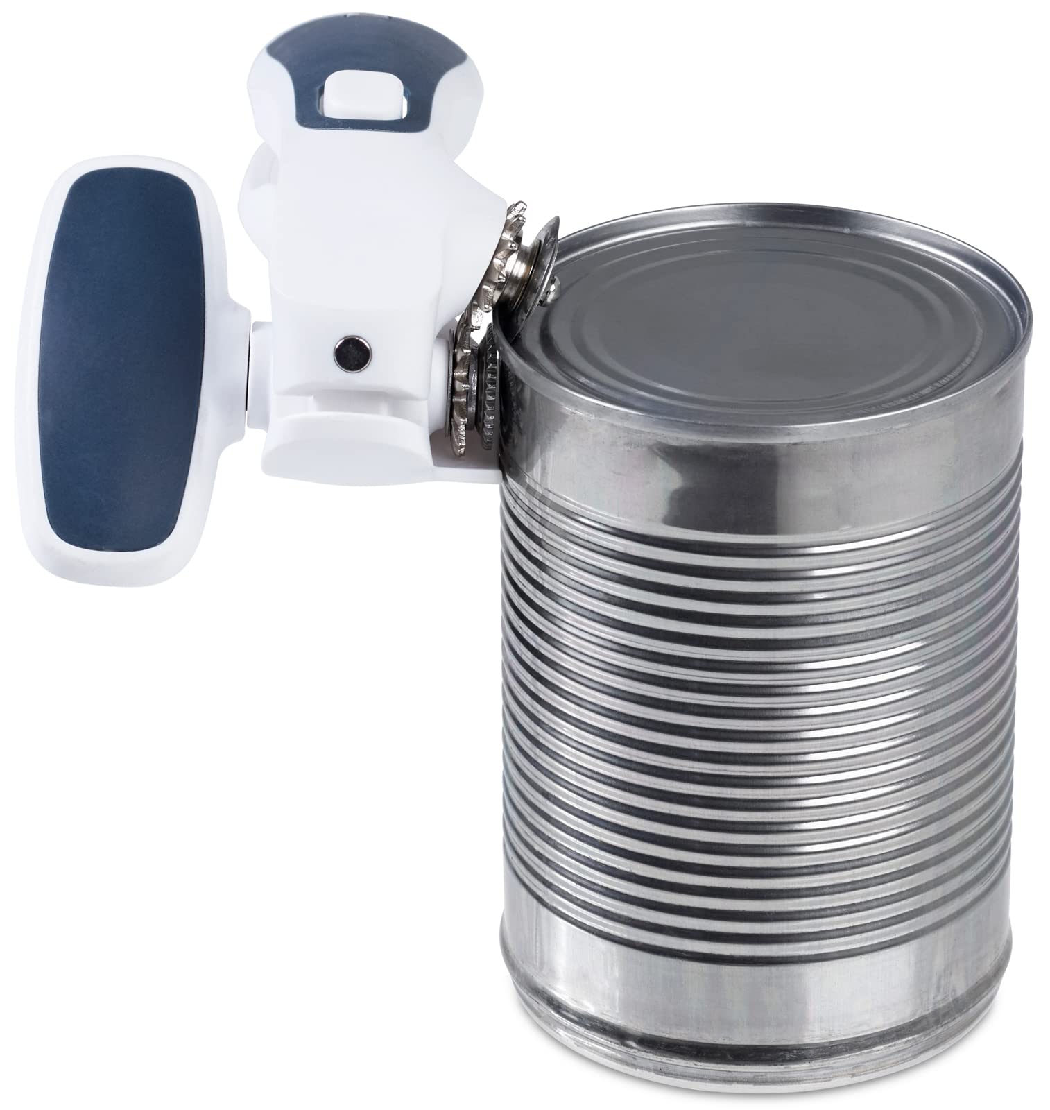 Zyliss can opener cuts lid with minimal effort for smooth operation
