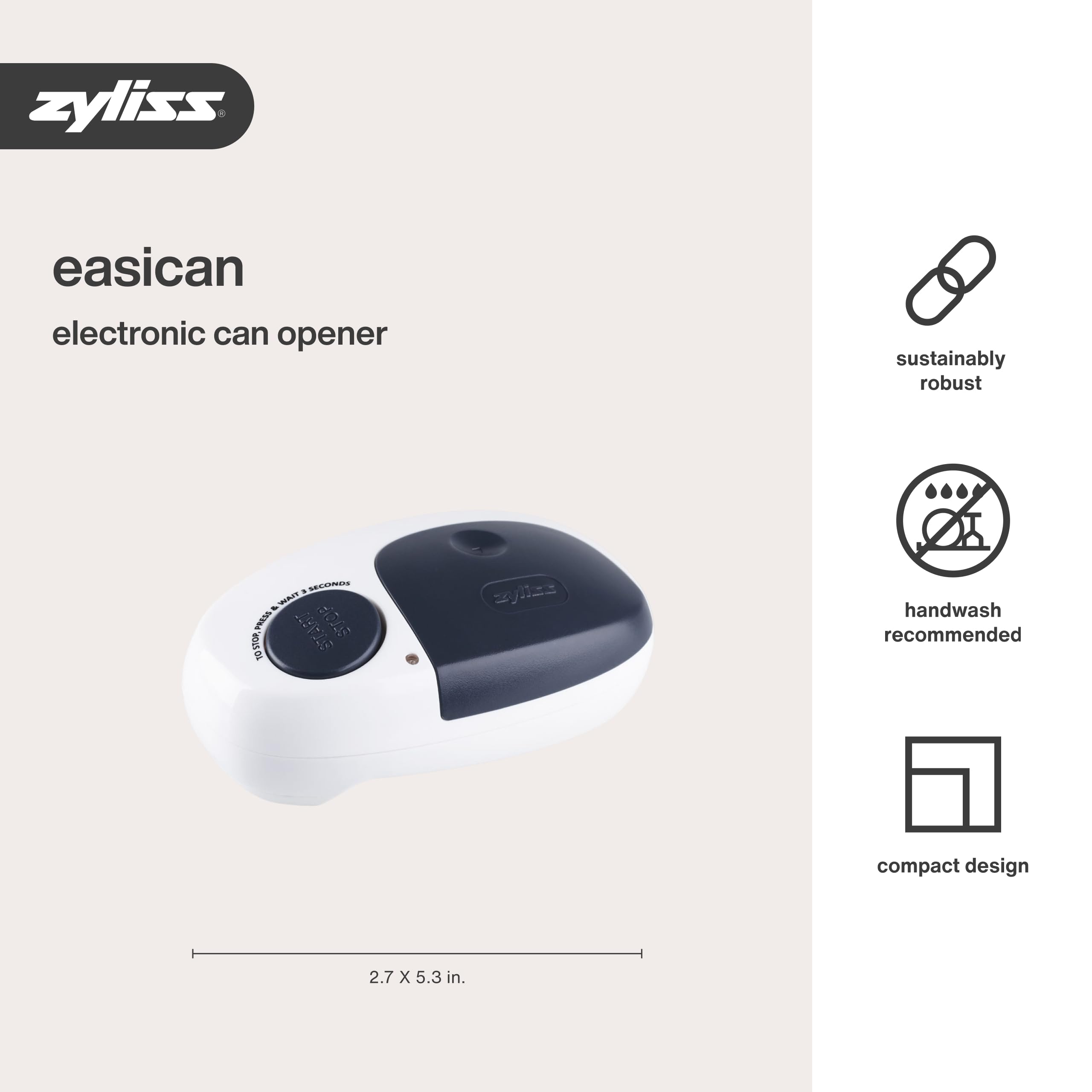 Zyliss EasiCan red LED indicator signals active status