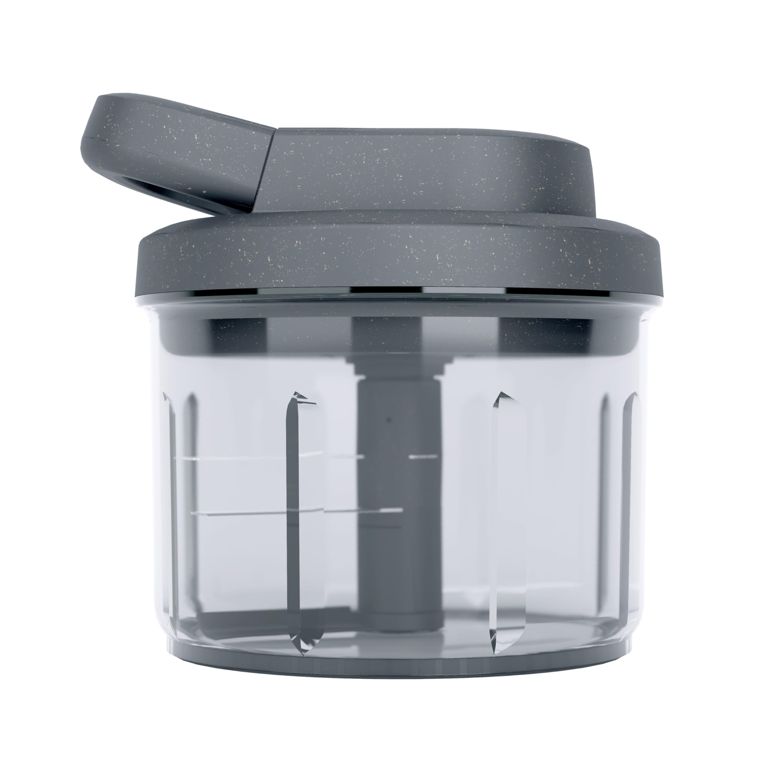 Zyliss Easy Pull bowl for large-batch chopping with 25-ounce capacity.
