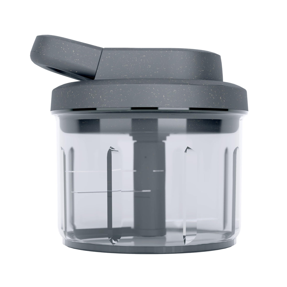 Zyliss Easy Pull bowl for large-batch chopping with 25-ounce capacity.