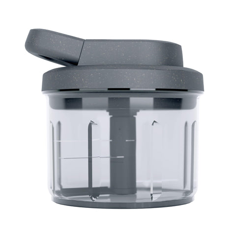 Zyliss Easy Pull bowl for large-batch chopping with 25-ounce capacity.