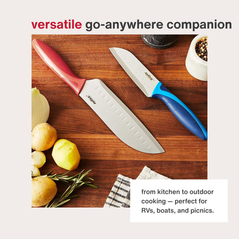 Zyliss ergonomic soft-grip handles reduce hand fatigue during prep.