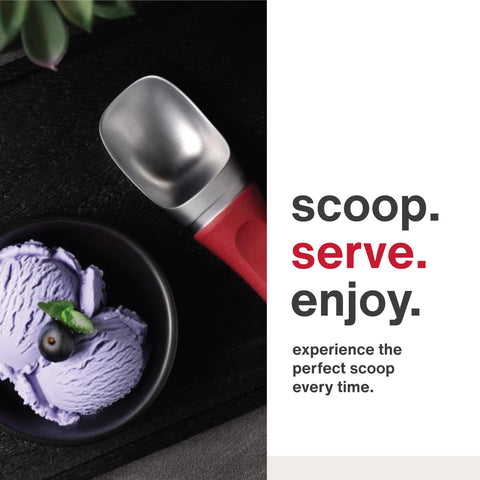 Zyliss ice cream scoop eco-friendly wheat-straw handle reduces plastic
