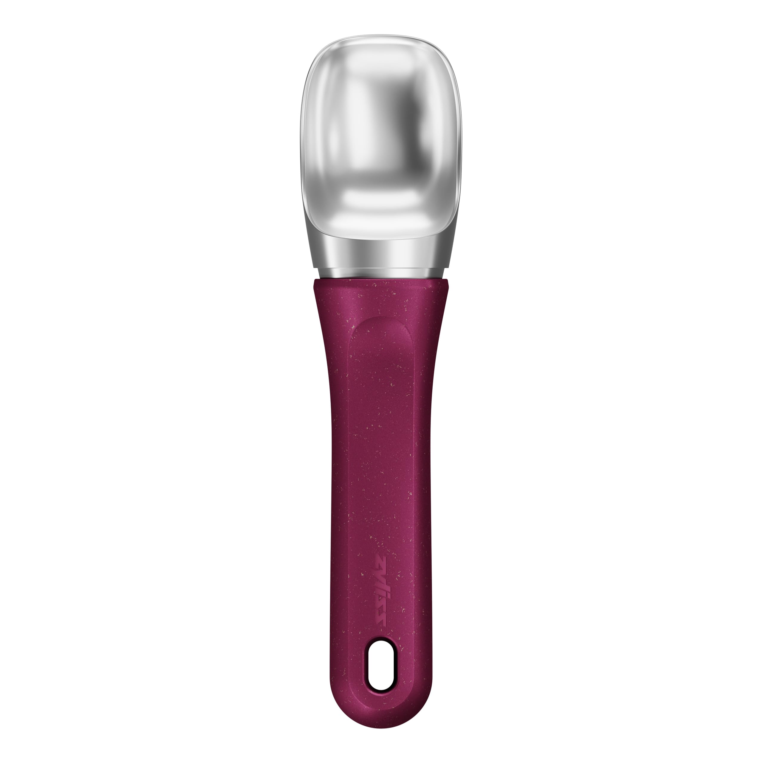 Zyliss ice cream scoop with stainless steel top for smooth, clean scoops