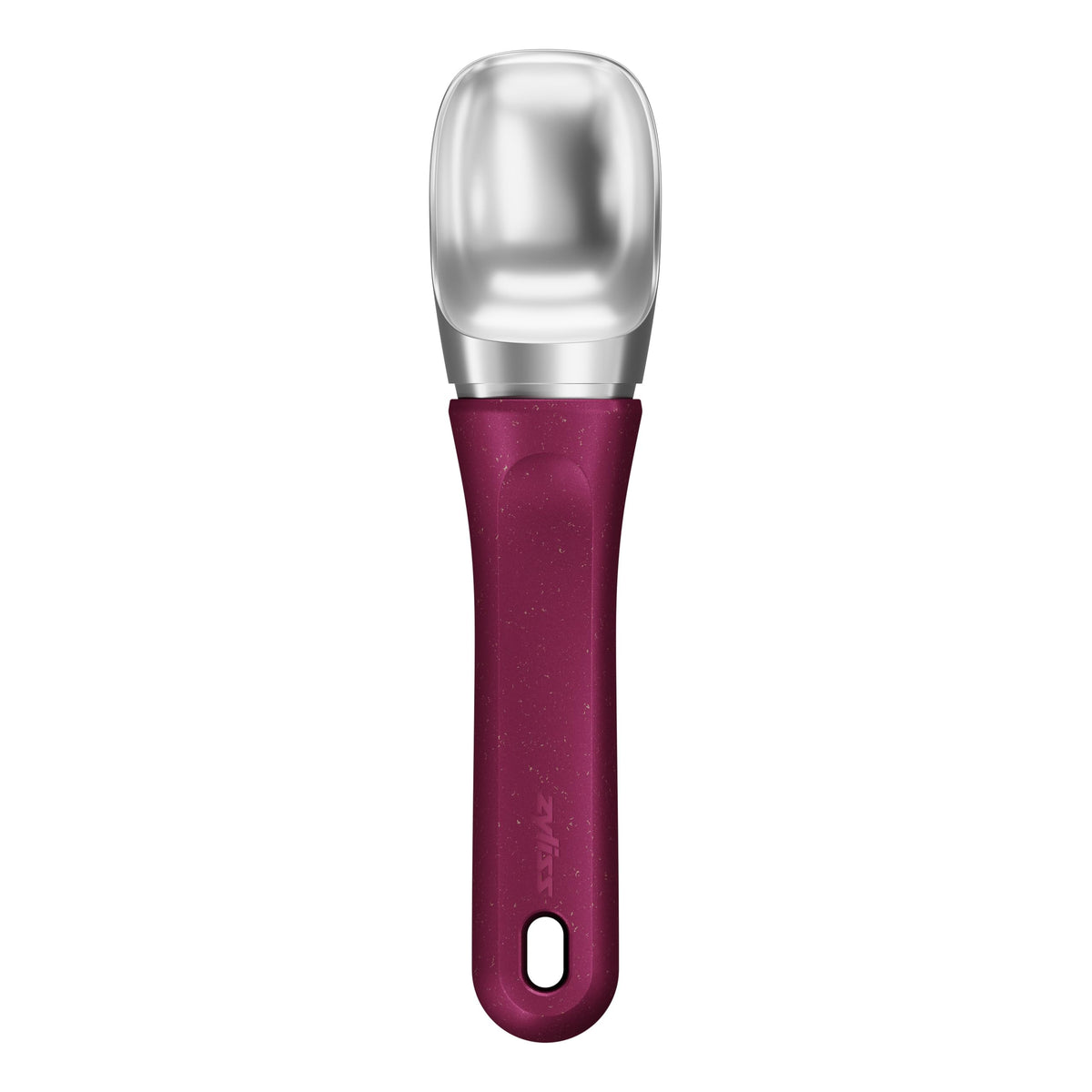 Zyliss ice cream scoop with stainless steel top for smooth, clean scoops