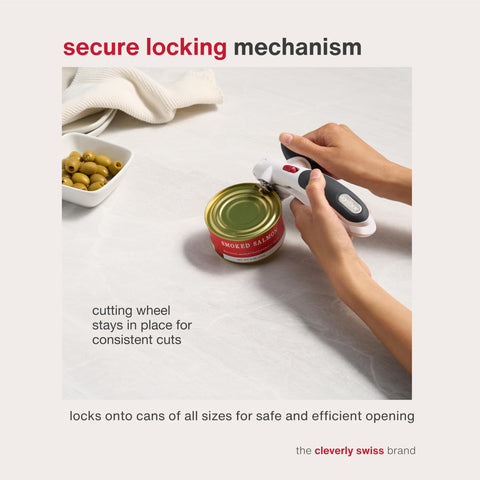 Soft-touch handle provides comfortable grip for extended kitchen use by Zyliss.