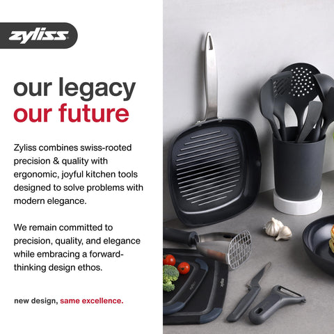 Zyliss dishwasher-safe knife simplifies cleaning after meals.