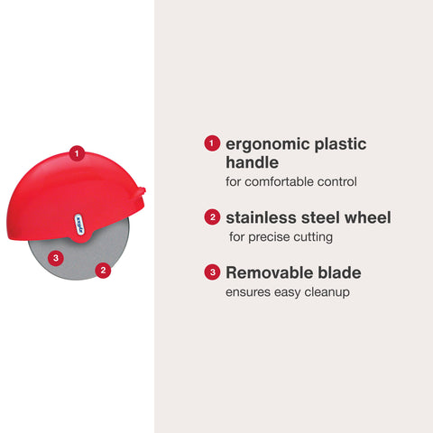 Zyliss pizza wheel left-handed use for versatile cutting