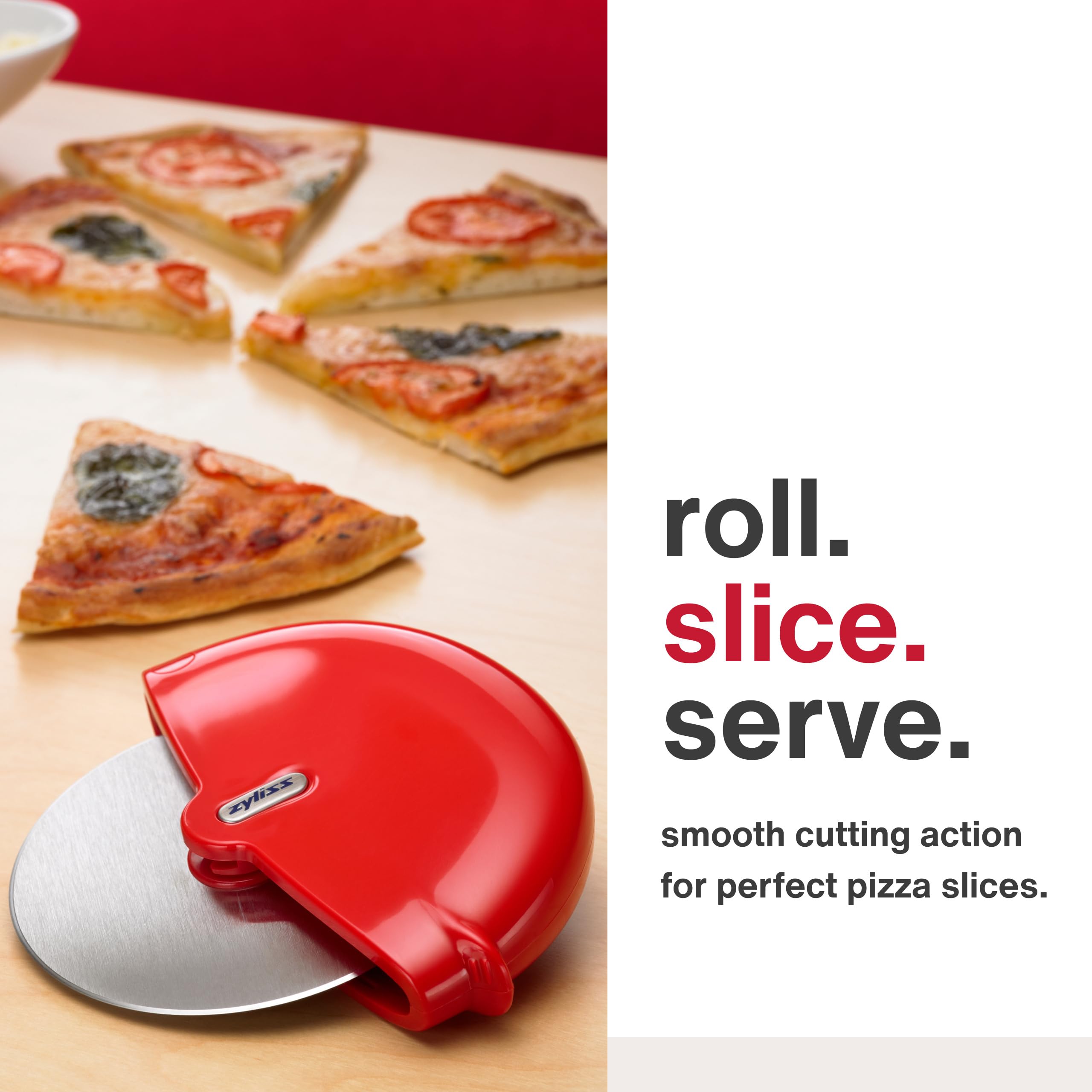 Zyliss pizza wheel stainless steel blade for precise cuts