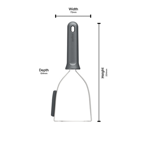 Zyliss masher shows ergonomic handle for comfortable grip during use.
