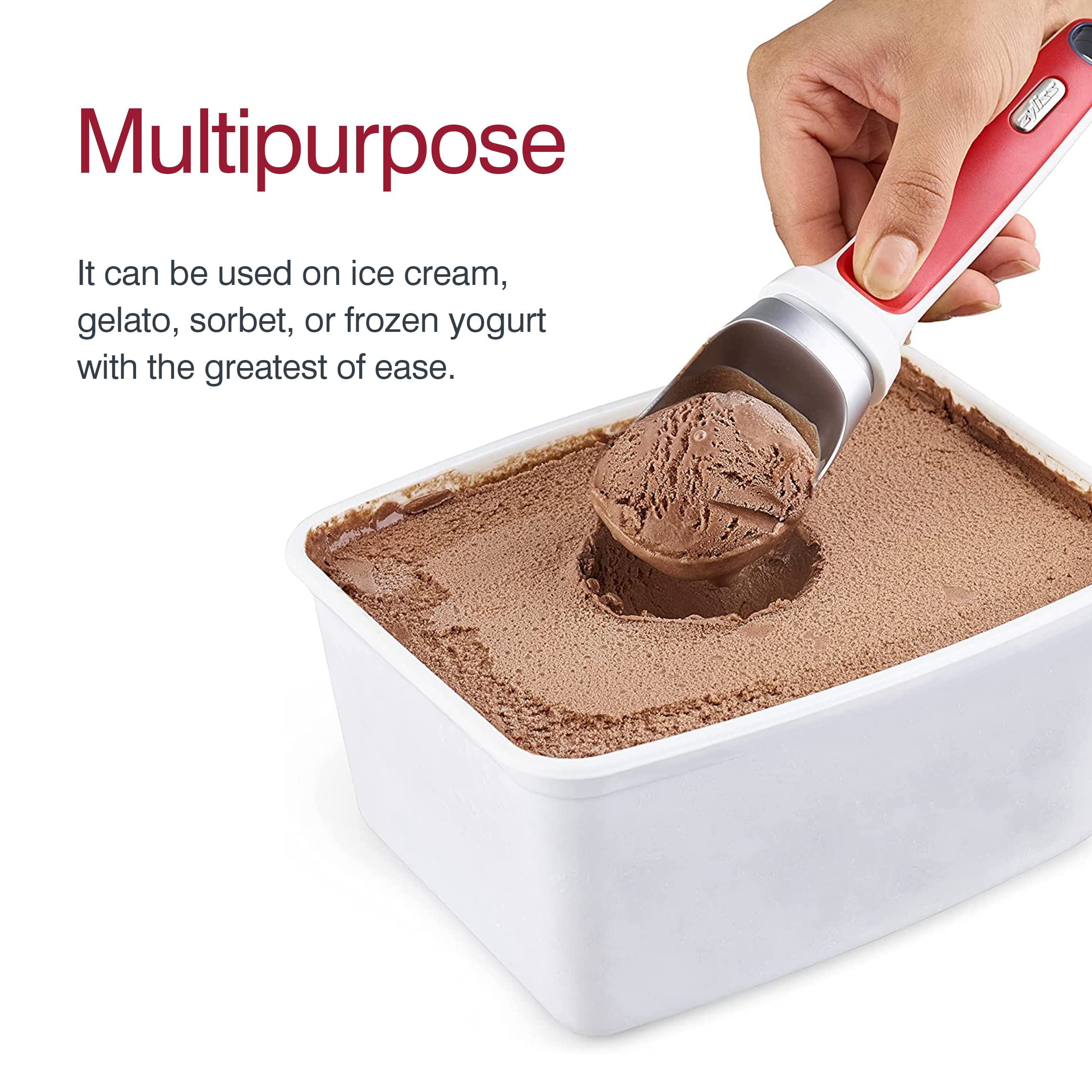 Zyliss Right Scoop ambidextrous design for both hands.