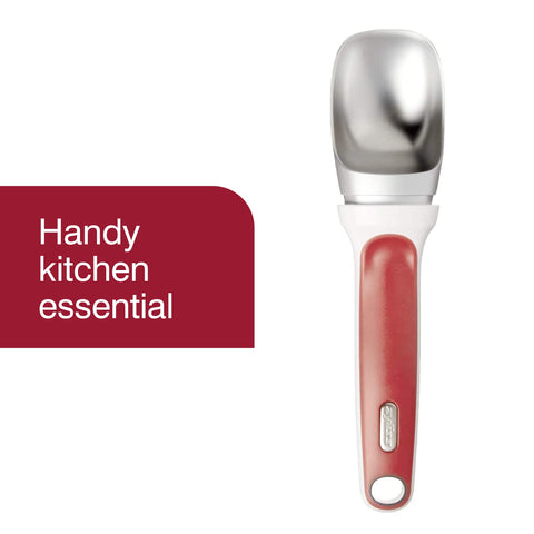 Zyliss Right Scoop shows sturdy blade for smooth scooping.