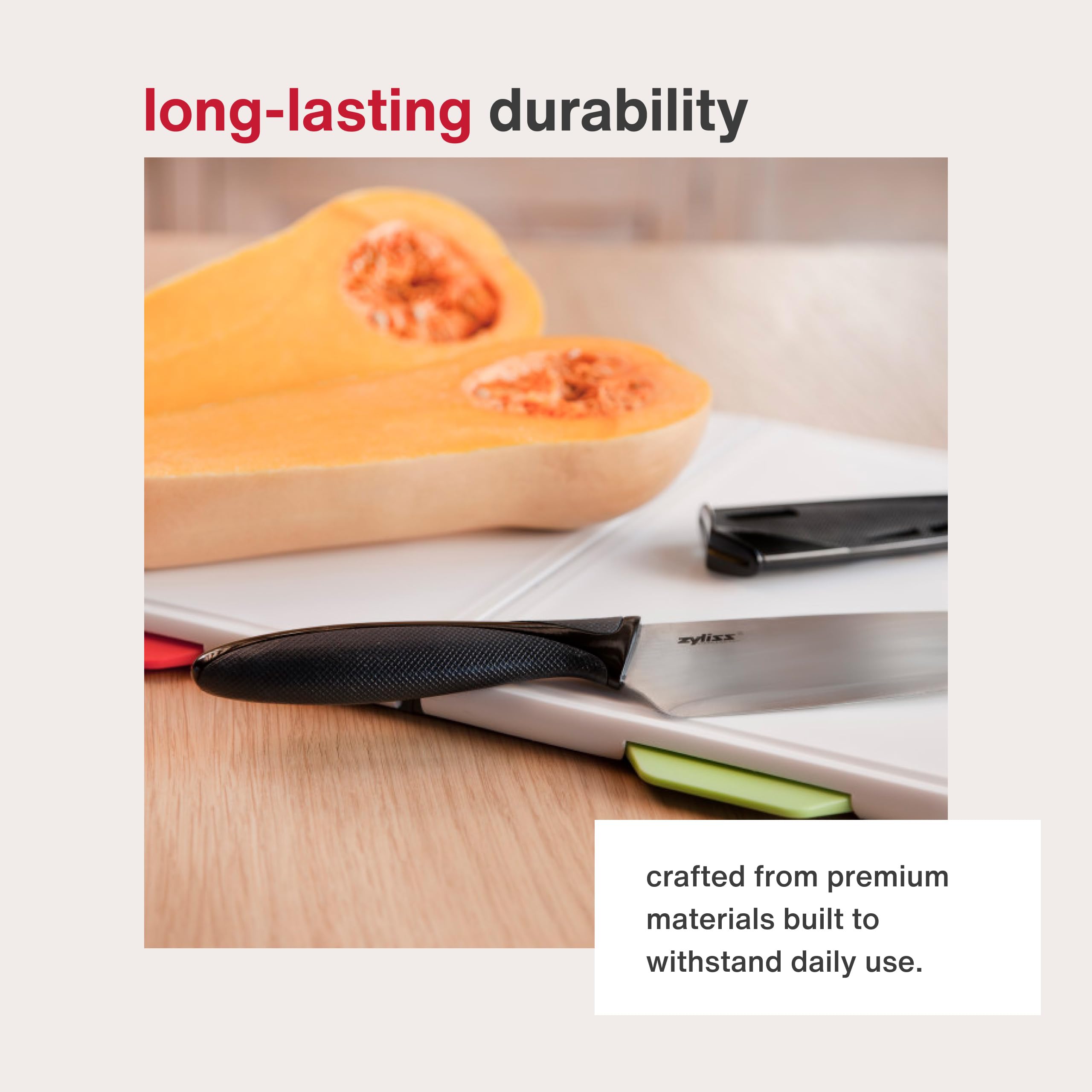 Zyliss protective knife sheath keeps blade safe and drawers organized.