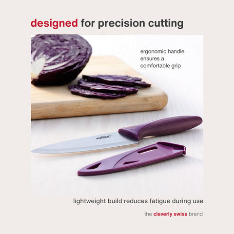 Close-up of Zyliss high-carbon stainless blade highlighting sharp edge