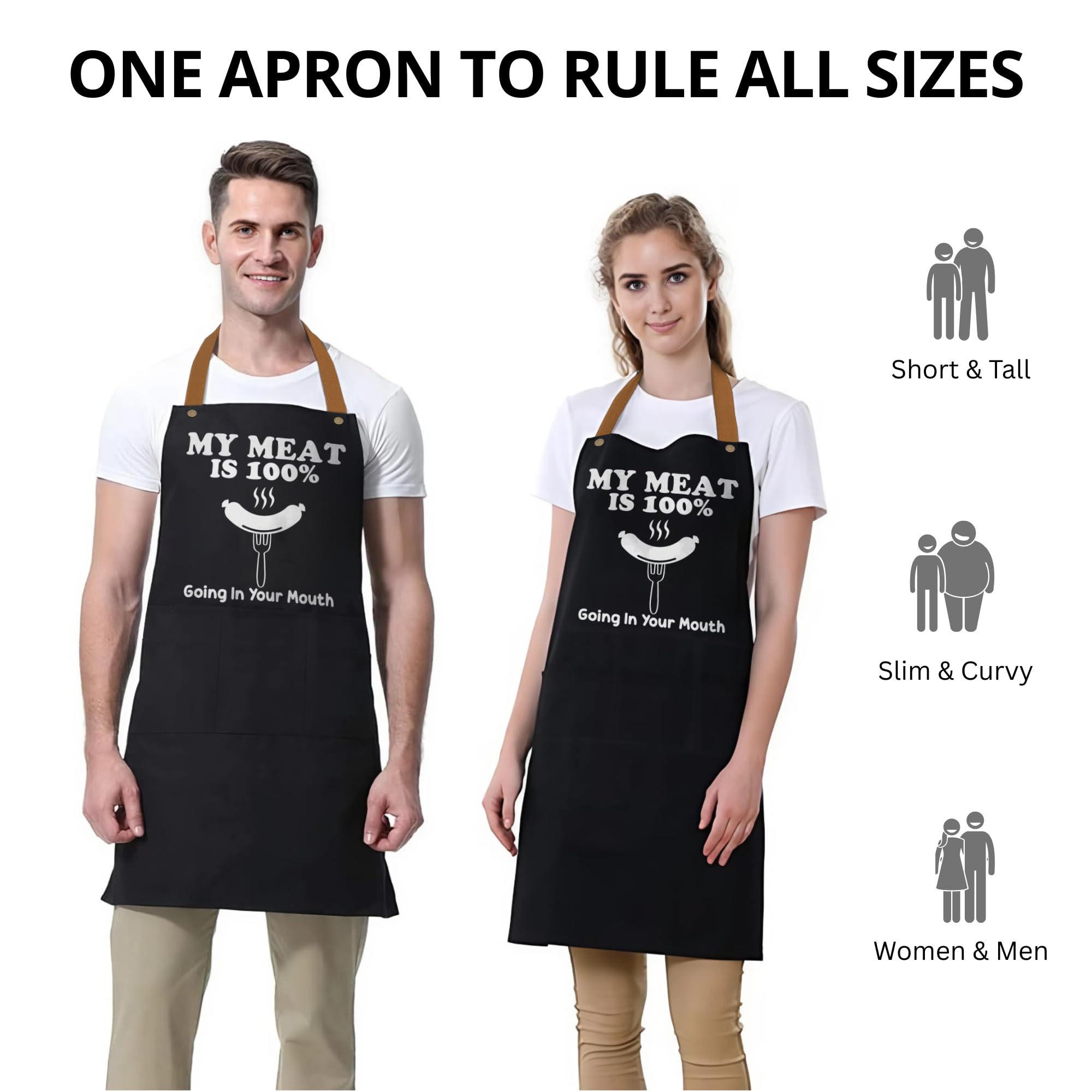 ZYNINORA apron with adjustable neck strap for comfortable fit.