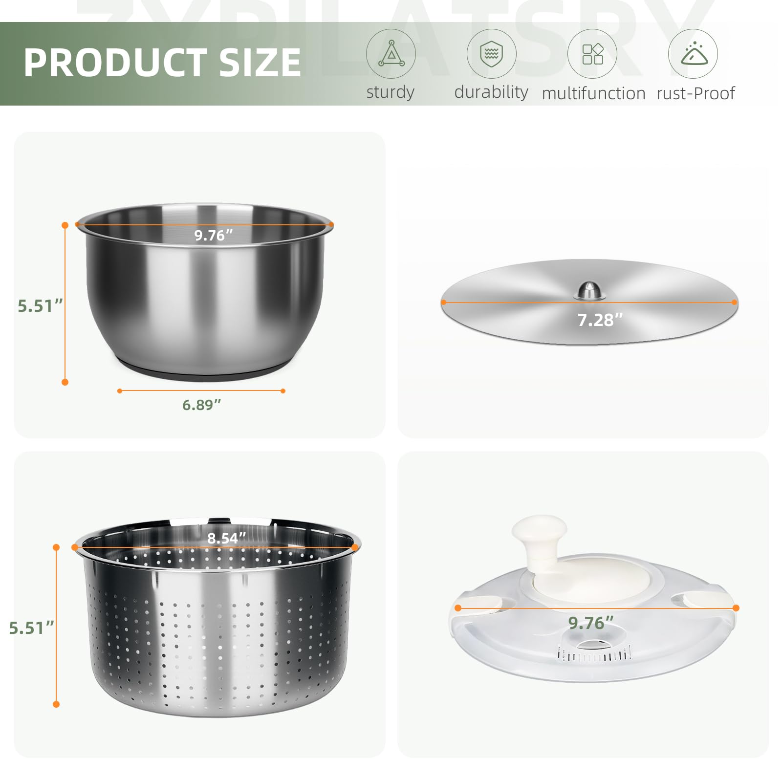 Zypilatsry locking clips keep splashes contained during prep.